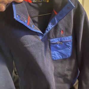 Ralph Lauren Black and Blue Fleece Jacket